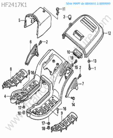 HONDA - HF2417K1 : Marche pied
