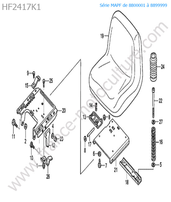 Siege HONDA HF2417K1