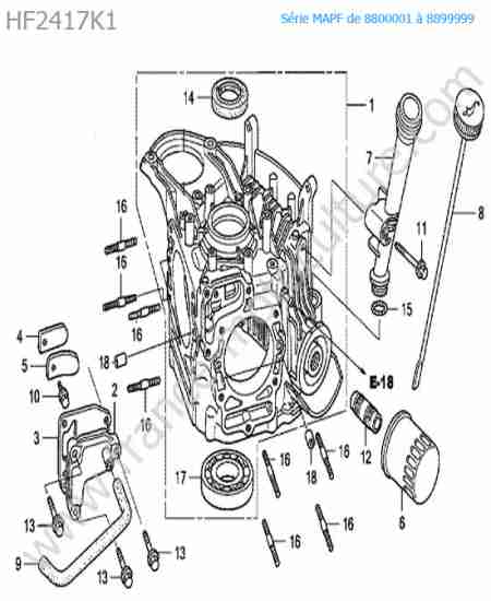 HONDA - HF2417K1 : Carter moteur