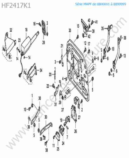 HONDA - HF2417K1 : Chassis support bac