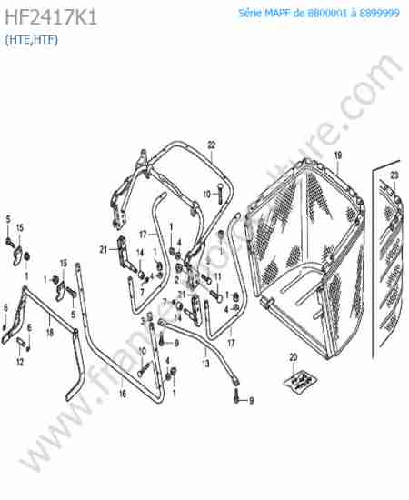HONDA - HF2417K1 : Bac arriere (hte/htf)