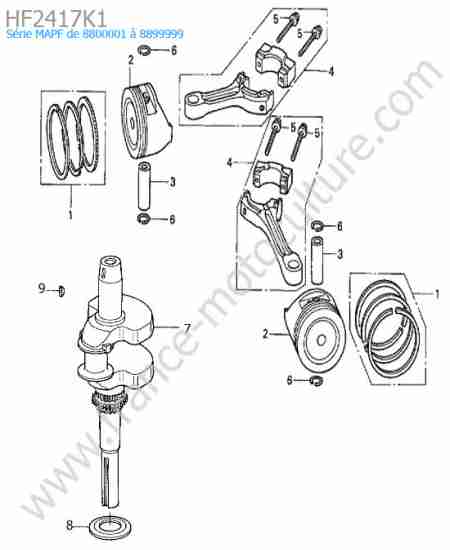 HONDA - HF2417K1 : Vilebrequin / piston