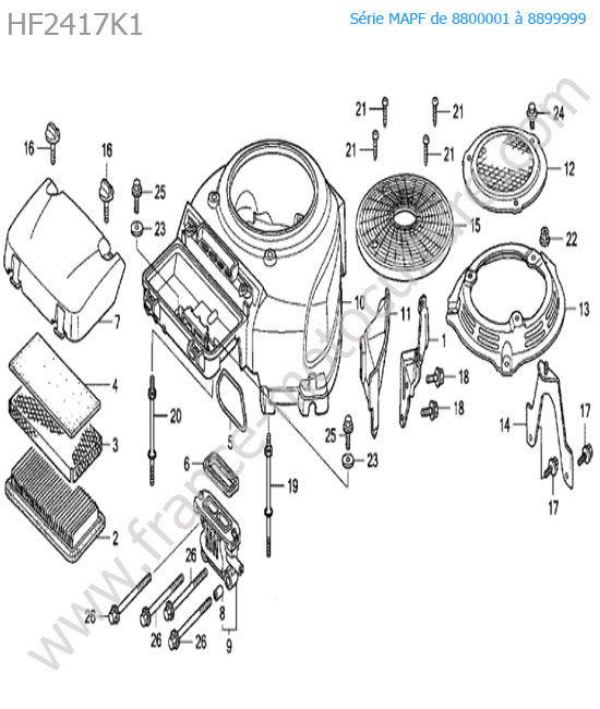 Filtre a air HONDA HF2417K1