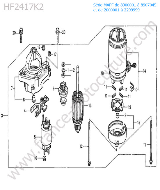 Demarreur HONDA HF2417K2
