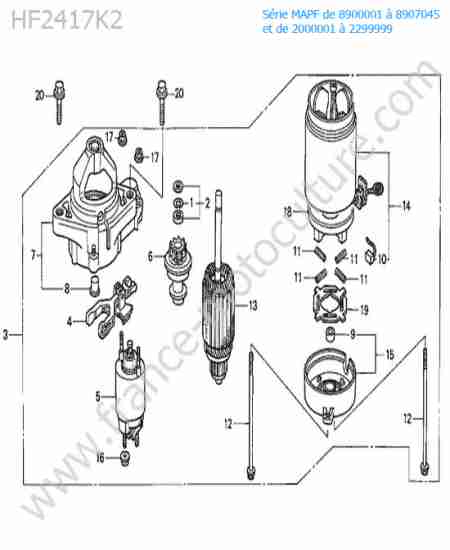 HONDA - HF2417K2 : Demarreur