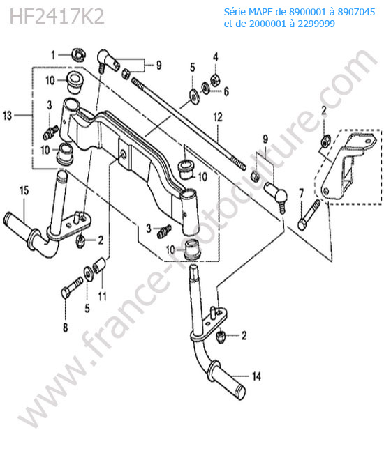 Essieu avant HONDA HF2417K2
