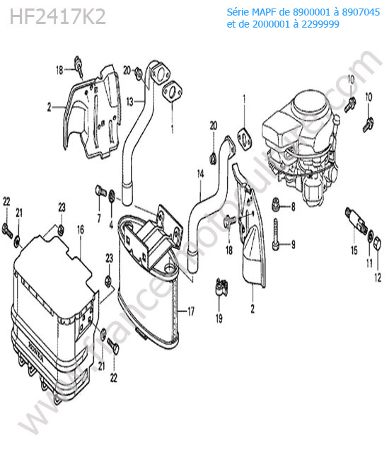 Silencieux HONDA HF2417K2
