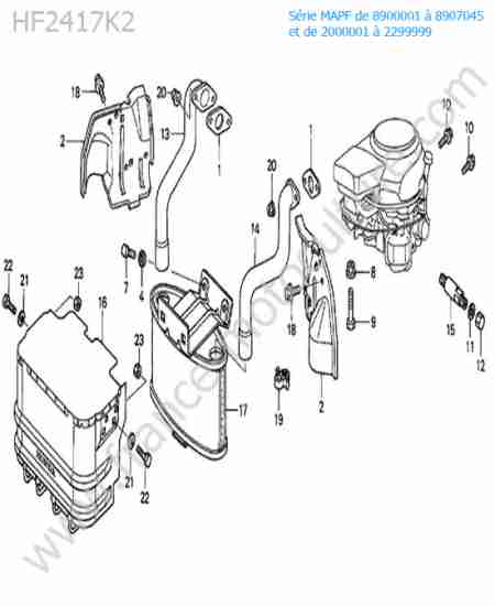 HONDA - HF2417K2 : Silencieux