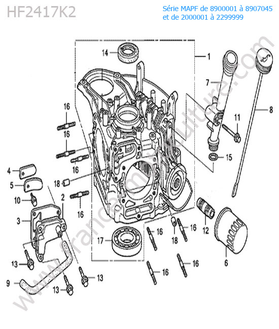 Carter moteur HONDA HF2417K2