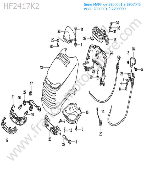 Capot HONDA HF2417K2
