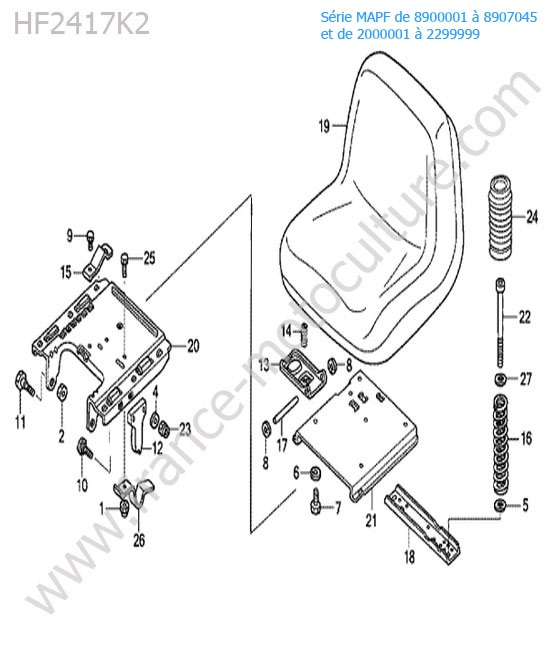 Siege HONDA HF2417K2