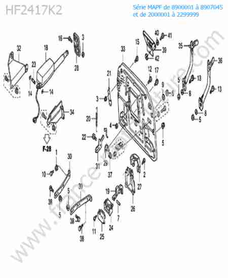 HONDA - HF2417K2 : Chassis support bac