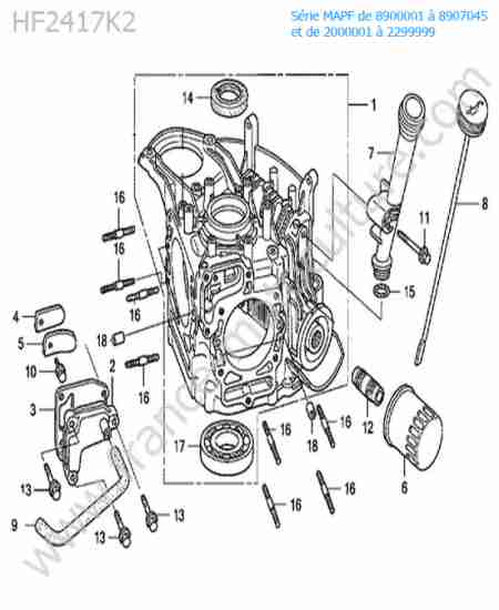 HONDA - HF2417K2 : Carter moteur