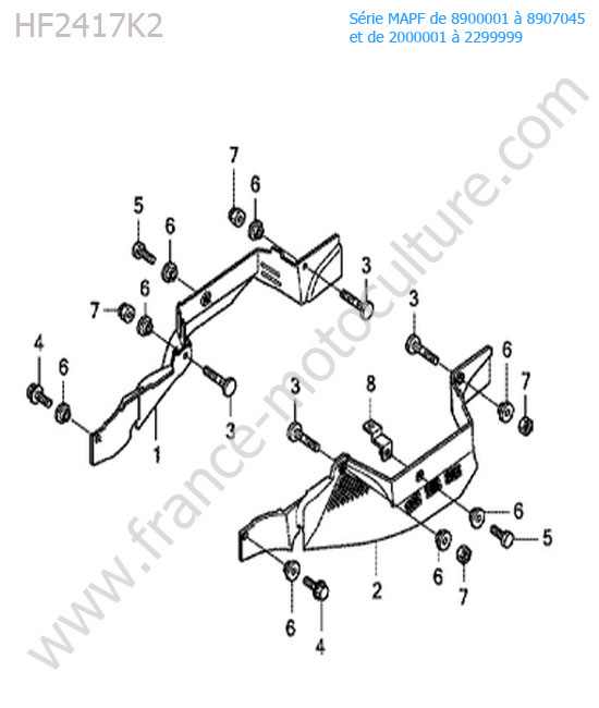 Kit couvercle HONDA HF2417K2