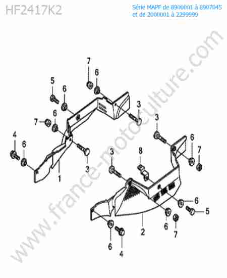 HONDA - HF2417K2 : Kit couvercle