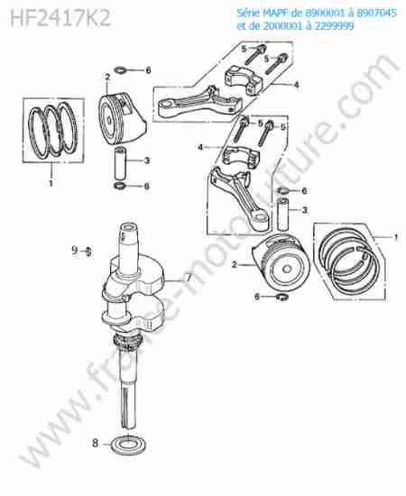 HONDA - HF2417K2 : Vilebrequin / piston