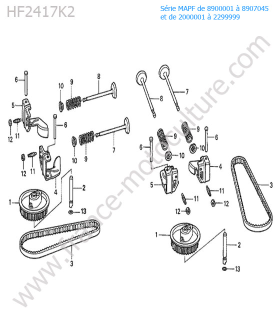 Arbre a cames HONDA HF2417K2