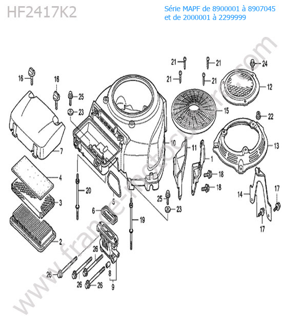 Filtre a air HONDA HF2417K2