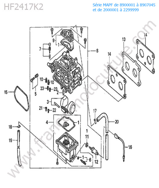 Carburateur HONDA HF2417K2