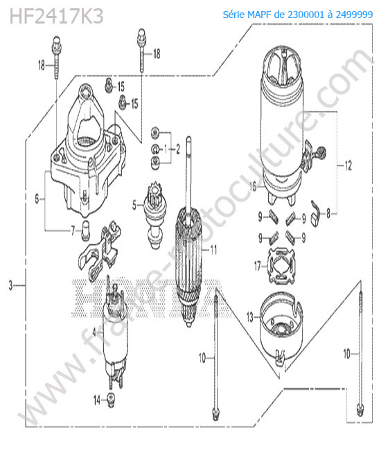 Demarreur HONDA HF2417K3