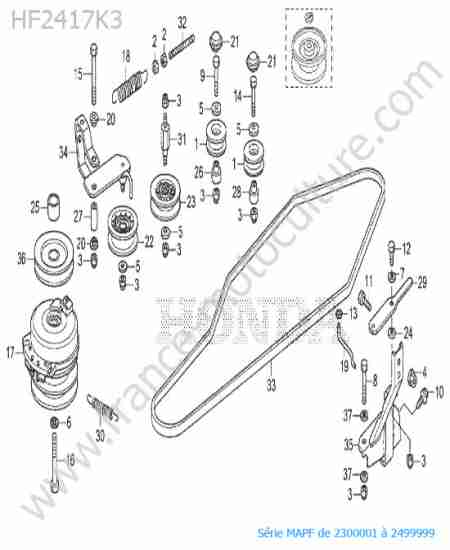 HONDA - HF2417K3 : Courroie avancement