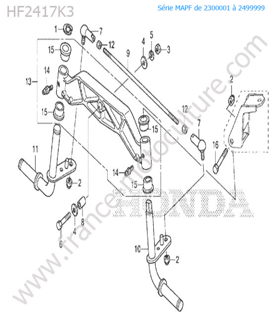 Essieu avant HONDA HF2417K3