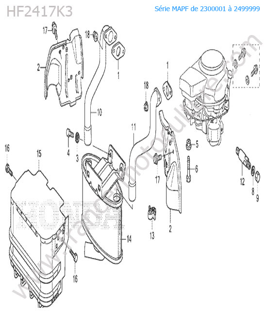 Silencieux HONDA HF2417K3