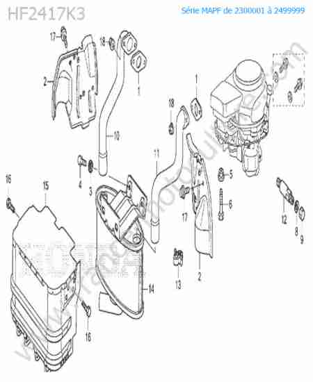 HONDA - HF2417K3 : Silencieux