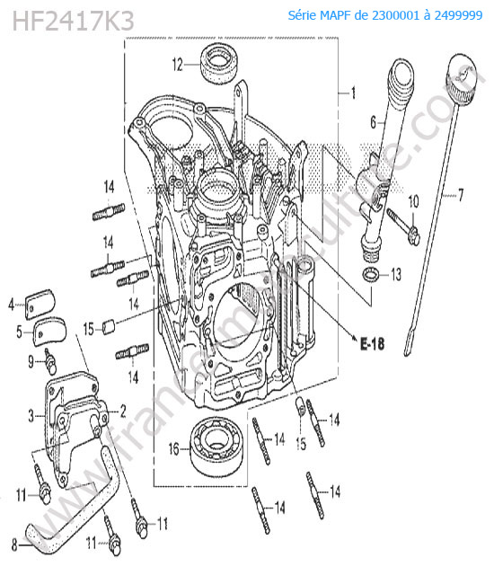 Carter moteur HONDA HF2417K3