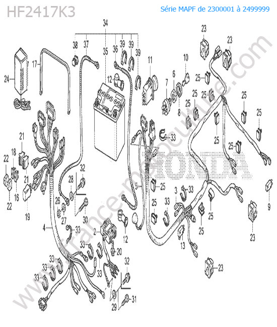 Electricite HONDA HF2417K3