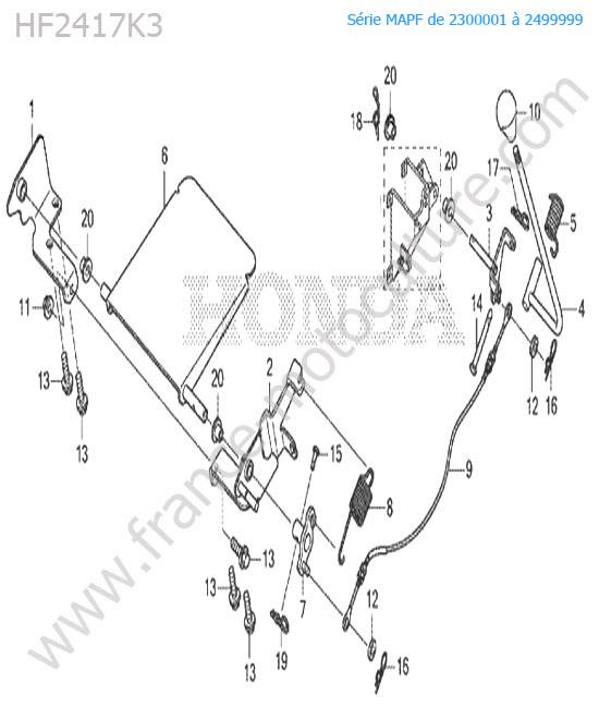Obturateur HONDA HF2417K3