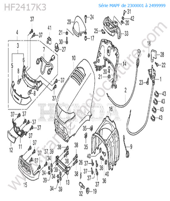 Capot HONDA HF2417K3