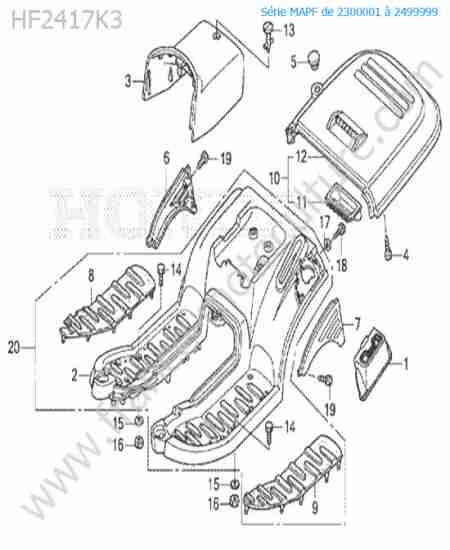 HONDA - HF2417K3 : Marche pied
