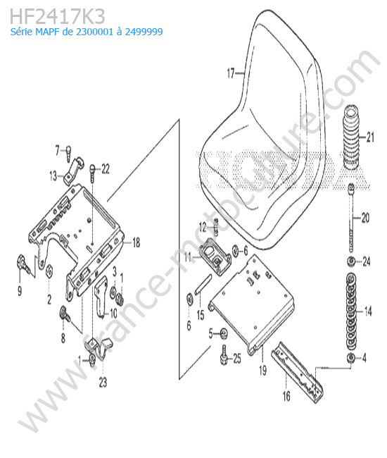 Siege HONDA HF2417K3