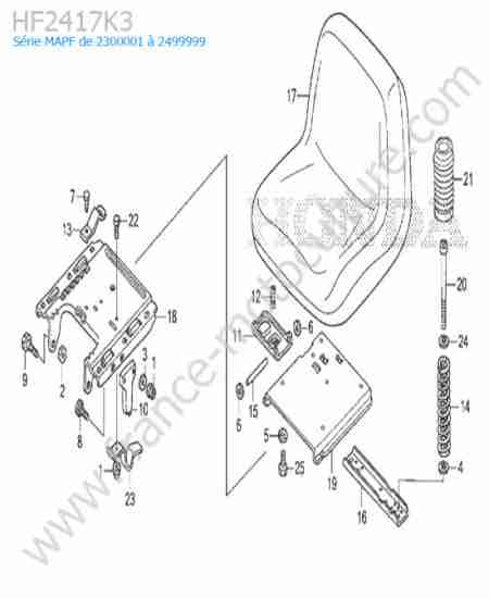 HONDA - HF2417K3 : Siege