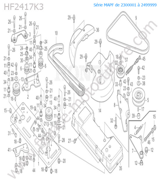 Courroies de coupe HONDA HF2417K3