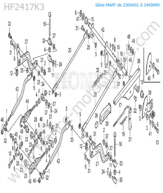 Relevage coupe HONDA HF2417K3