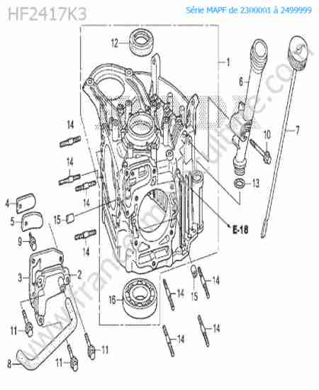 HONDA - HF2417K3 : Carter moteur