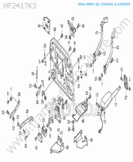 HONDA - HF2417K3 : Chassis support bac