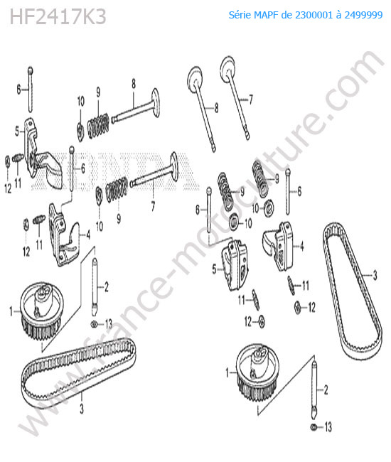 Arbre a cames HONDA HF2417K3