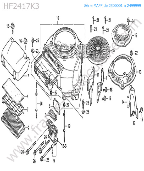 Filtre a air HONDA HF2417K3