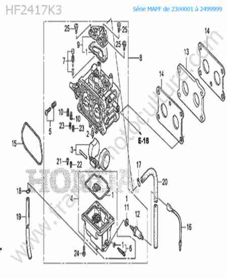 HONDA - HF2417K3 : Carburateur