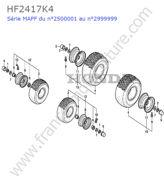 Roues HONDA HF2417K4