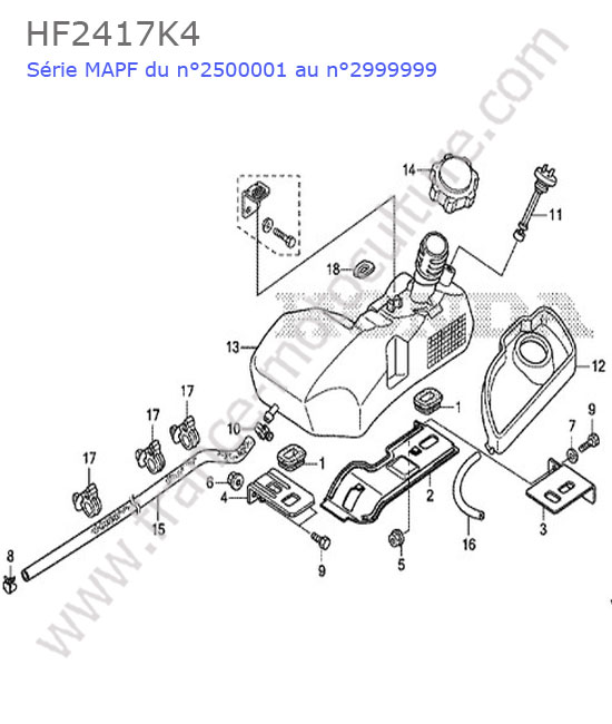 Reservoir (hbe) HONDA HF2417K4