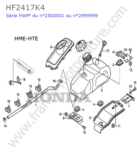 Reservoir (hme-hte) HONDA HF2417K4