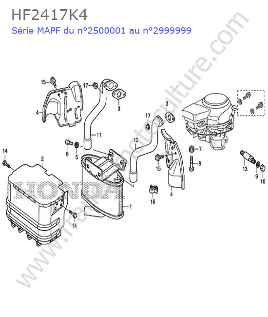 Echappement HONDA HF2417K4