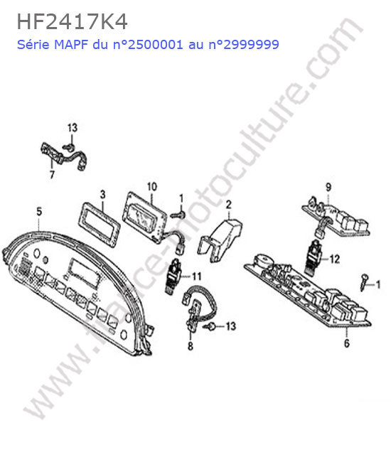 Tableau bord HONDA HF2417K4