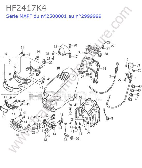 Capot HONDA HF2417K4