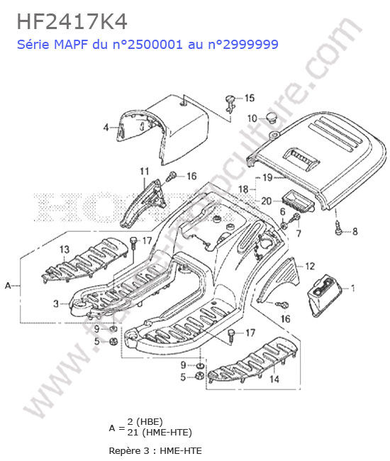 Marchepied HONDA HF2417K4