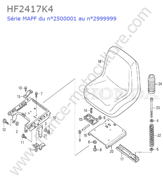 Siege HONDA HF2417K4